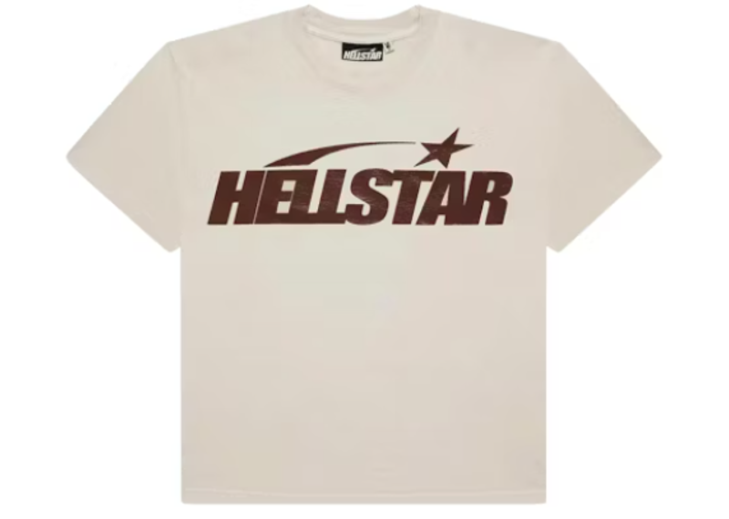 Hellstar Classic T-shirt (Gel Print) White/Brown