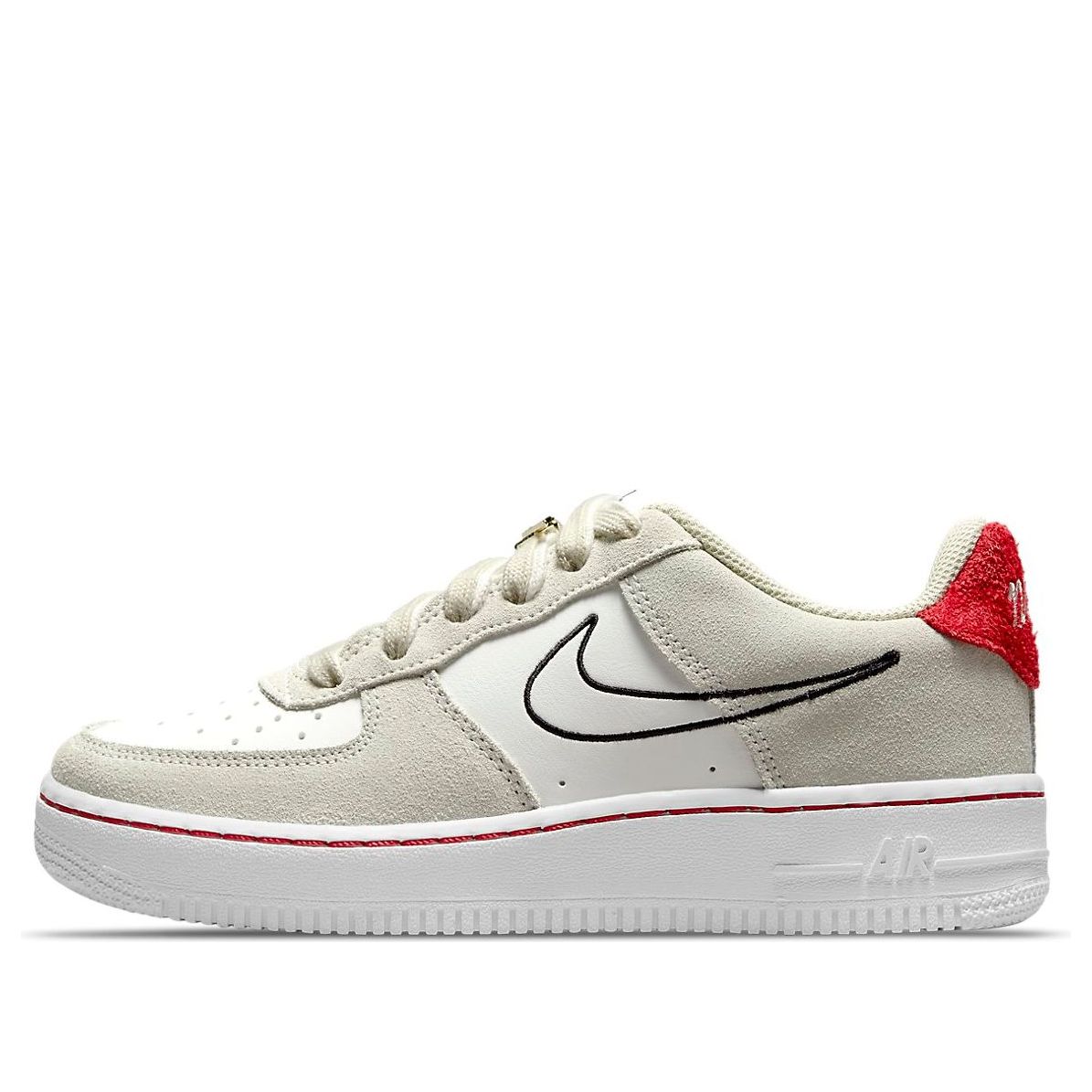 (GS) Nike Air Force 1 LV8 S50 'Light Stone University Red' DB1561-100