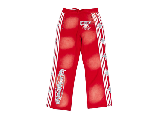 RETROVERT STUDDED DESTRUCTION PANTS RED