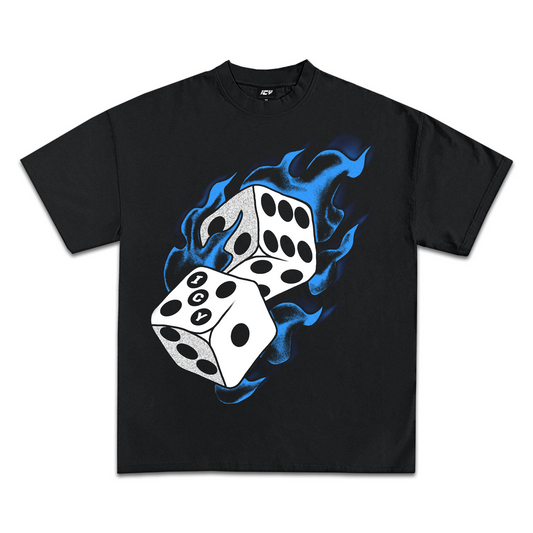 Flaming Dice Graphic T-Shirt