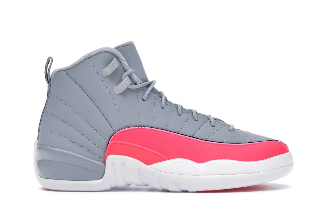 Jordan 12 Retro Wolf Grey Racer Pink (GS)