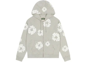 Denim Tears Cotton Wreath Zip Hoodie Grey