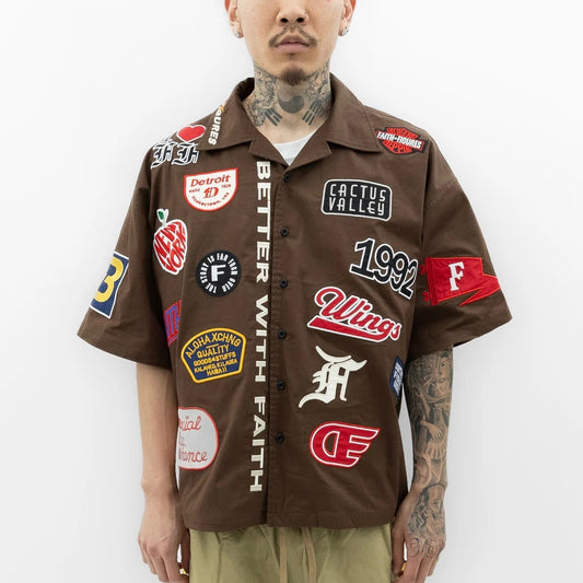 Faith & Figures - Motor City Bowling Shirt // Chocolate Brown
