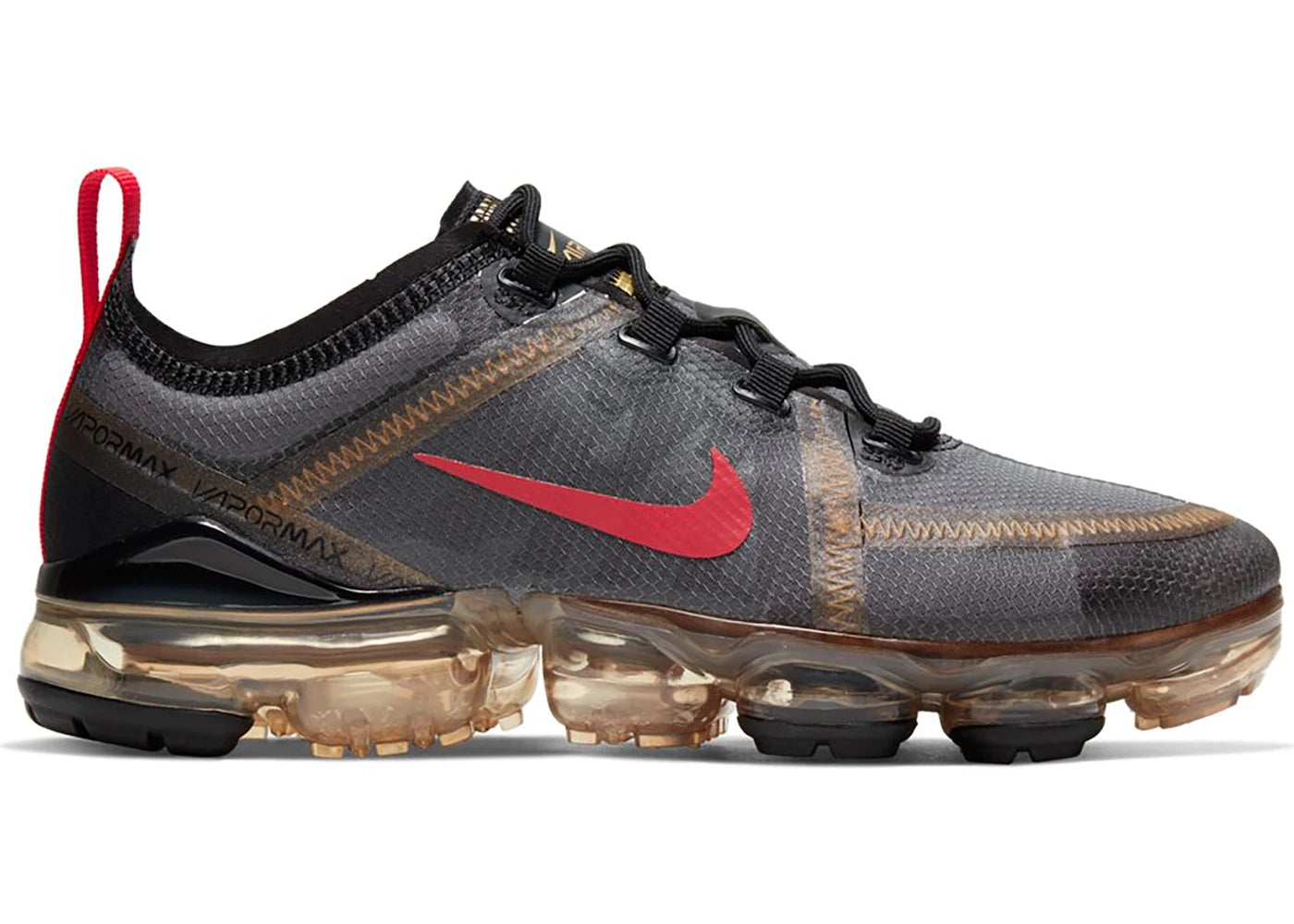 Nike Air VaporMax 2019 Black Gold Red (Women's)