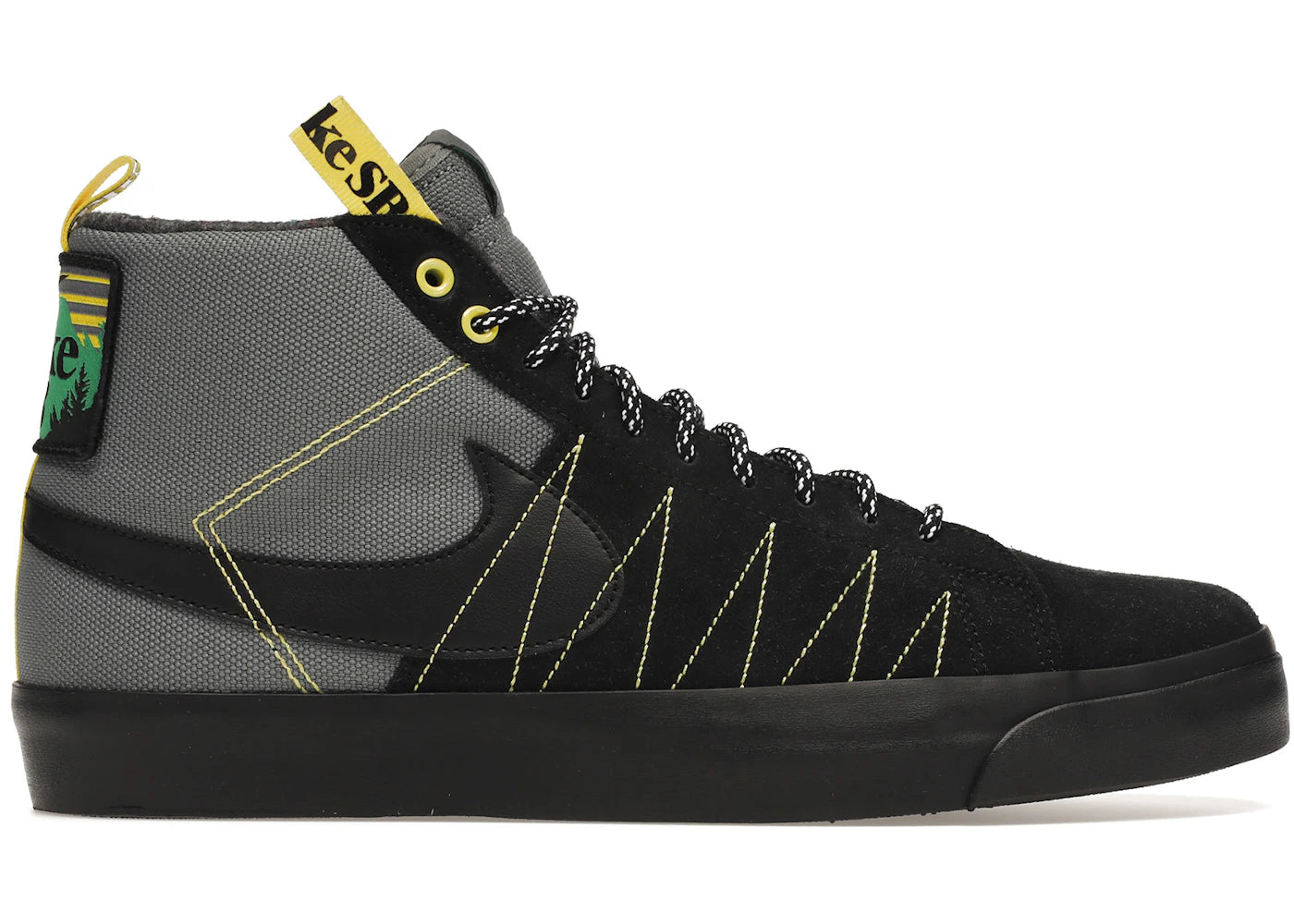 Nike SB Zoom Blazer Mid PRM Acclimate Cool Grey Yellow Strike