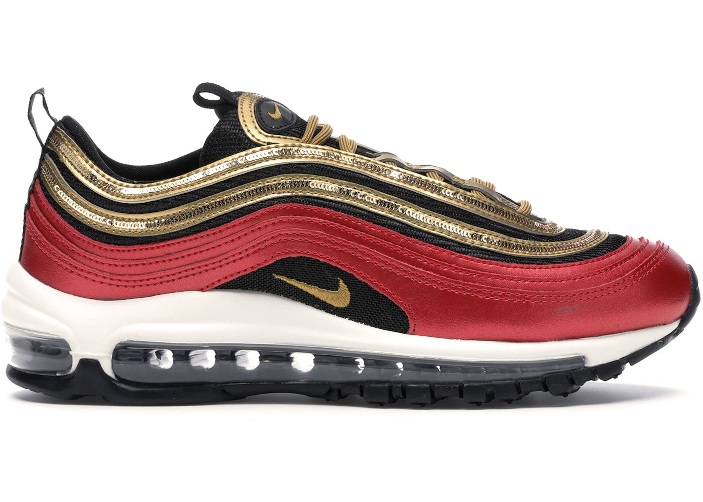 Nike Air Max 97 Red Gold Sequin (Women's)