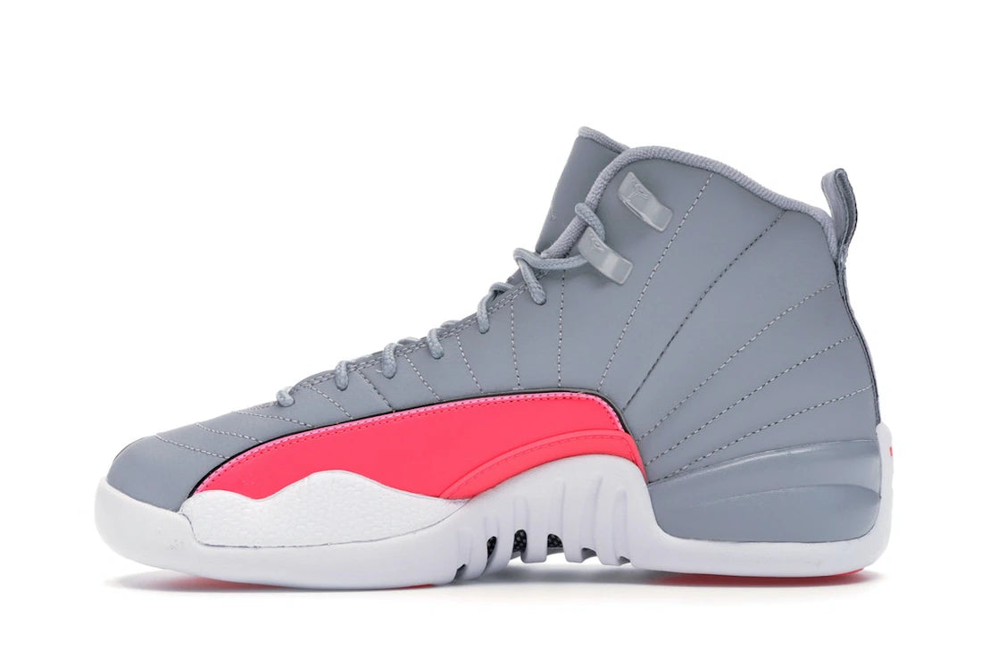 Jordan 12 Retro Wolf Grey Racer Pink (GS)