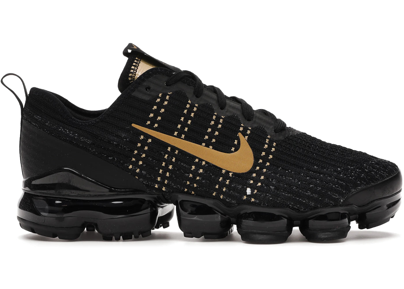 Nike Air VaporMax Flyknit 3 Black Metallic Gold (GS)