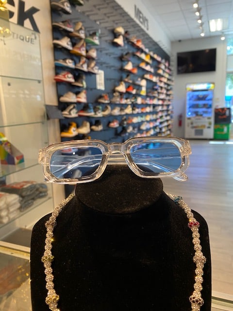 Clear Blue Tinted Streetwear Sunglasses