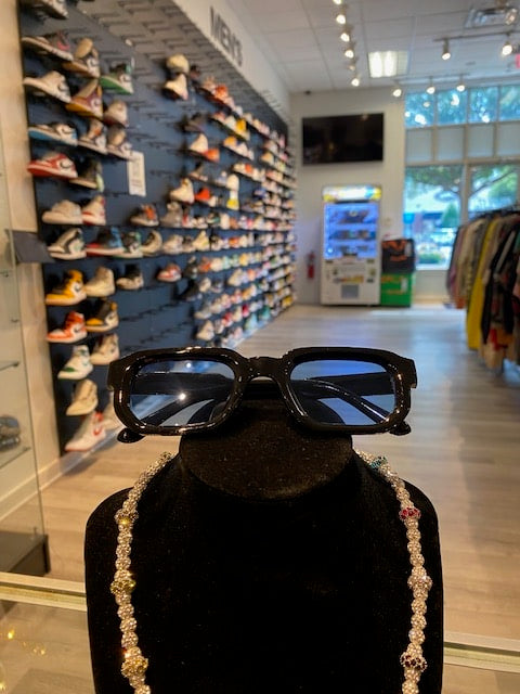 Black Dark Blue Tinted Streetwear Sunglasses
