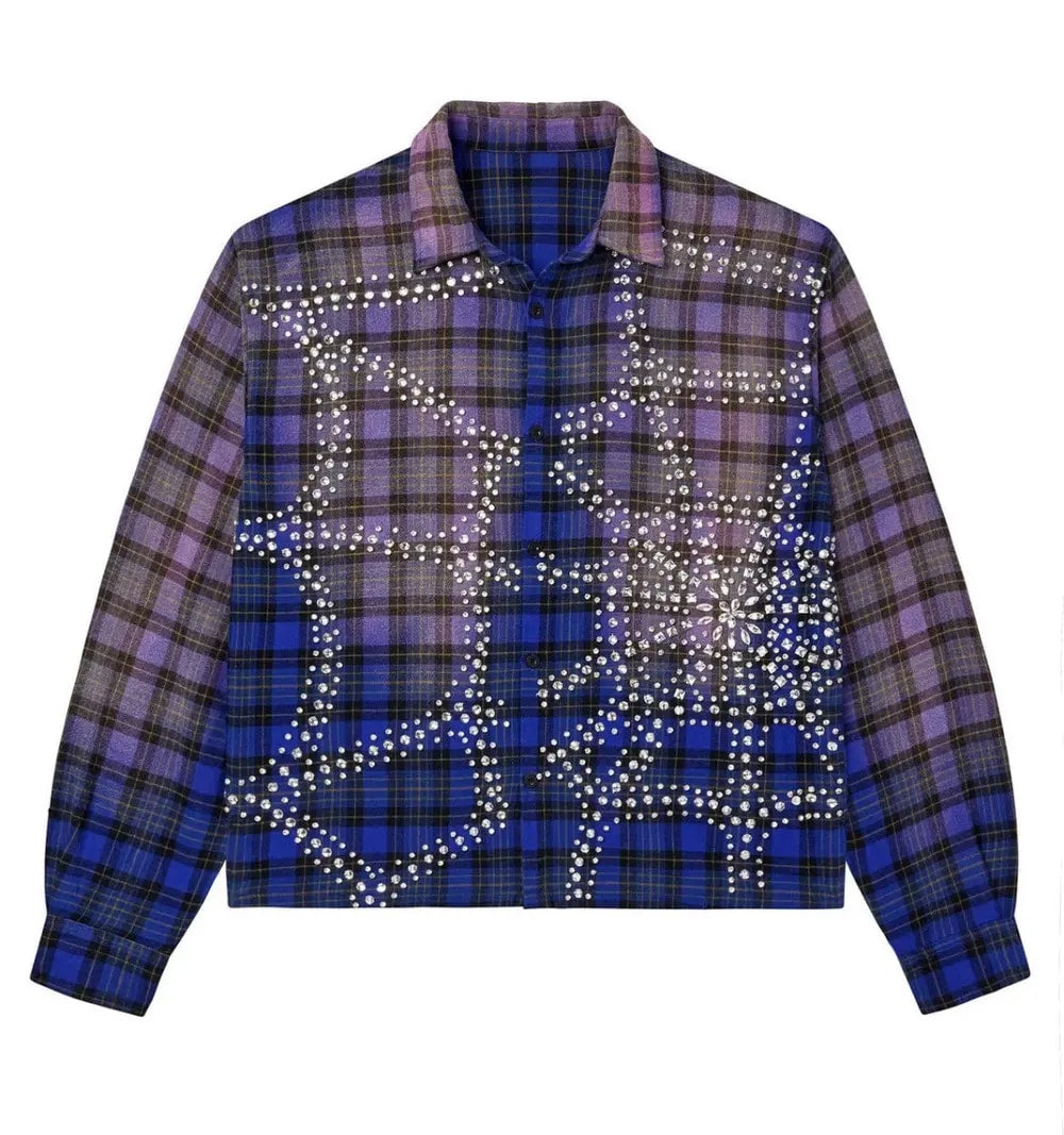 Vale Forever Rhinestone Blue Flannel