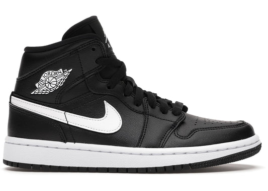 Jordan 1 Mid Black White (Women's)